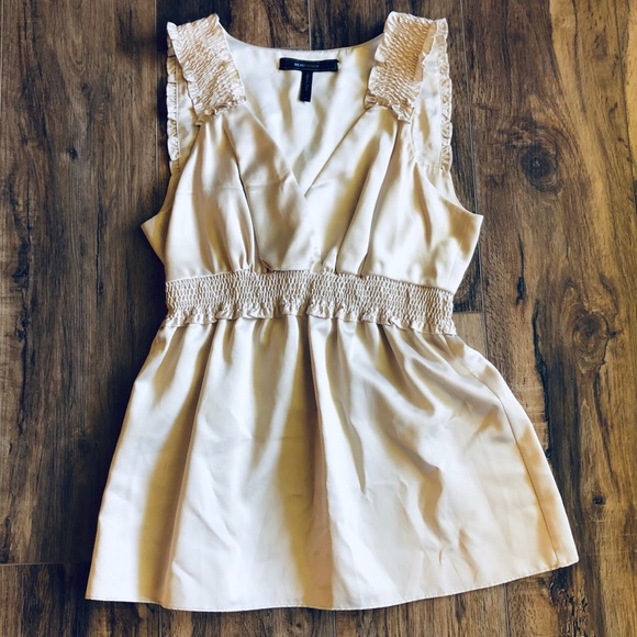 bcbgmaxazria Champagne sleeveless blouse size s BCBG - Picture 2 of 8